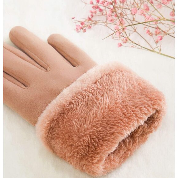 Women's Black-1 Winter Warm Touch Screen Thick Mittens Lady Outdoor Gloves - Picture 5 of 5